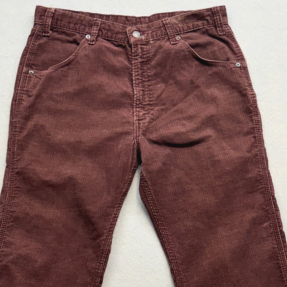 Vintage 1979 Levi's For Men Corduroy Pants Brown San Francisco 1850 Patch 34x30 - Picture 2 of 15